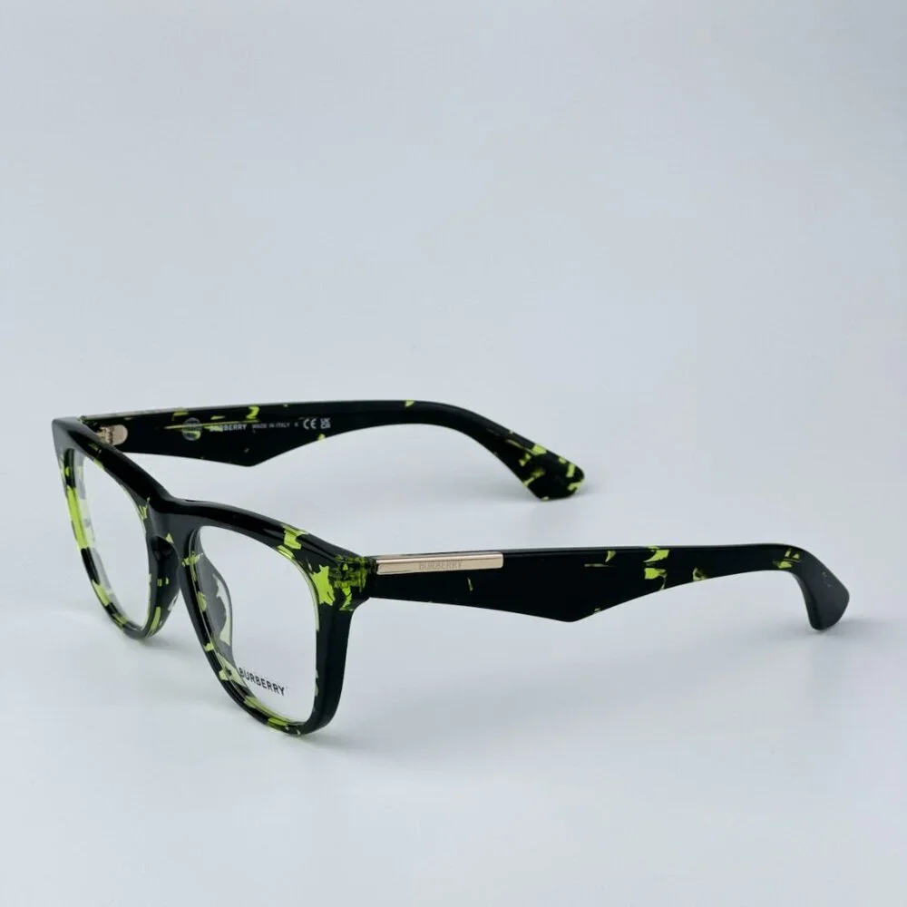 Burberry BE2409 4124 BRAND NEW Eyeglasses Green Havana Square Unisex